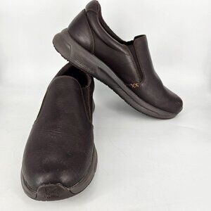 Kuru Slip-On Loafer Shoes 10.5 M Brown Leather Comfort Walk Cushion Arch Support